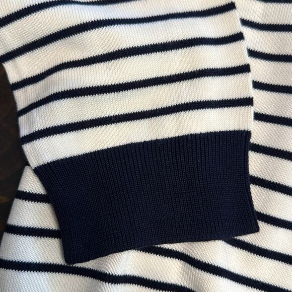 Talbots Striped Cotton Cardigan NWOT Size Large - Picture 5 of 6